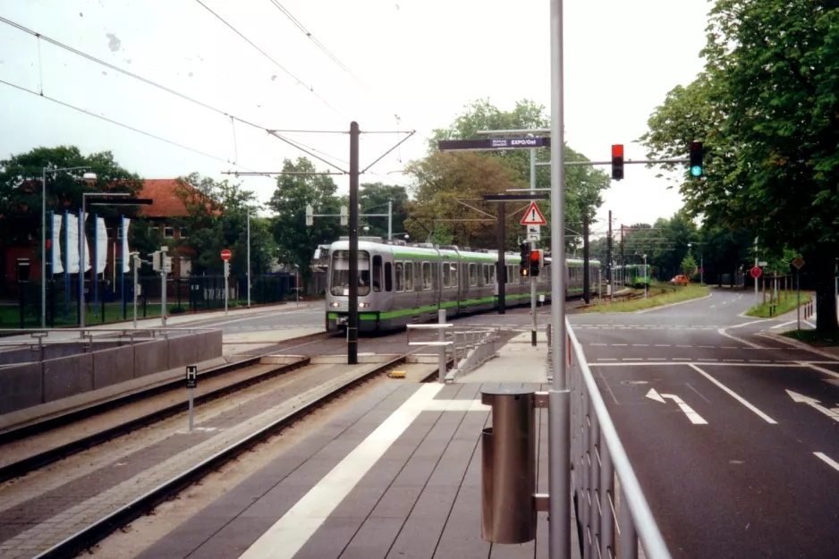 Hannover sporvognslinje 6  på Fuhsestr. / Betriebshof (2000)