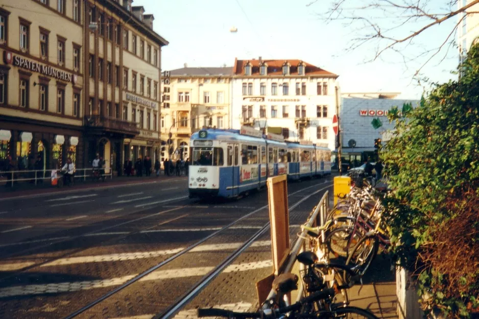 Heidelberg sporvognslinje 23 på Rohrbacherstraße (2001)