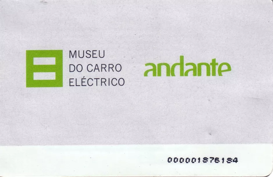 Indgangsbillet til Museu do Carro Eléctrico, bagsiden (2008)