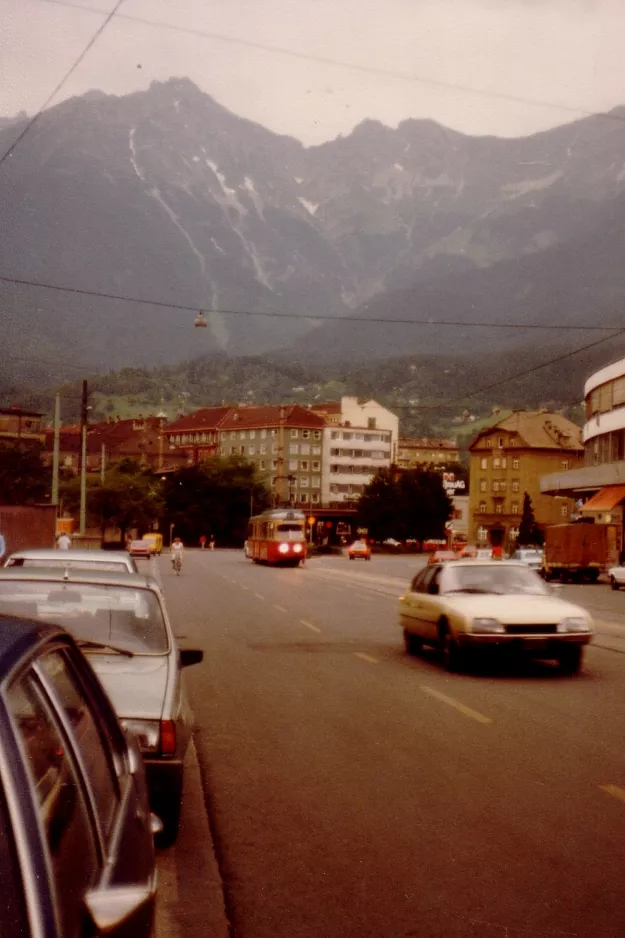 Innsbruck sporvognslinje 3 på Amraser Straße (1982)