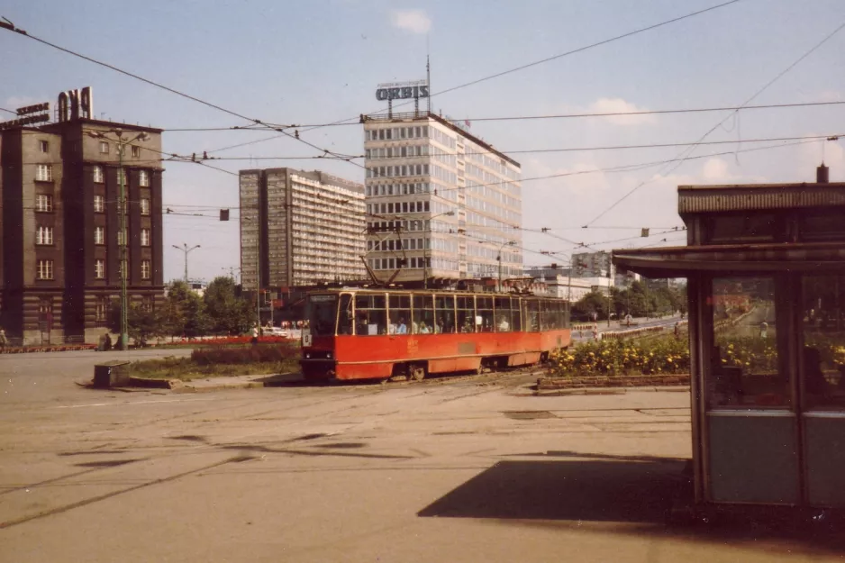 Katowice sporvognslinje T0 på Rynek (1984)