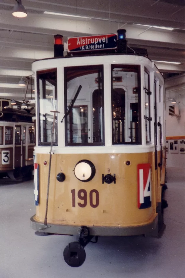 København motorvogn 190 i Hovedstadsområdets Trafikselskabsmuseum (1984)