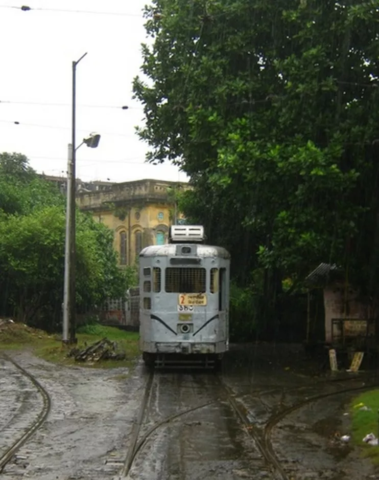 Kolkata sporvognslinje 2 ved Belgatchia (2010)