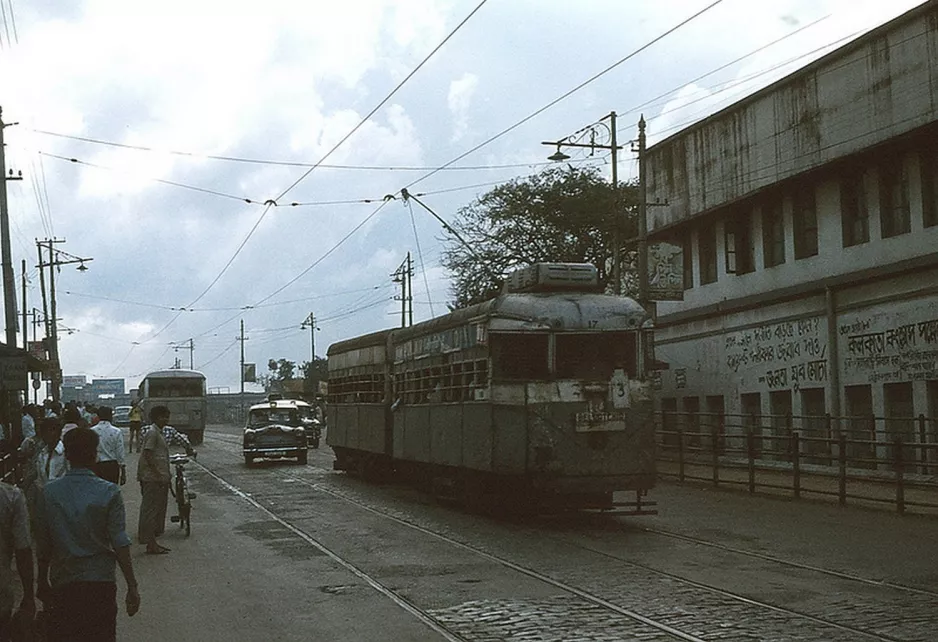Kolkata sporvognslinje 3 nær Shyambazar canal (1980)