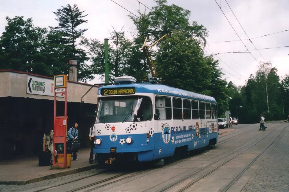Liberec ekstralinje 2 med motorvogn 41 ved Lidové sady (2004)