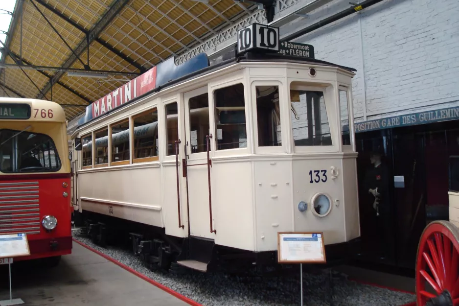 Liège motorvogn 133 i Musée des Transports en Commun (2010)