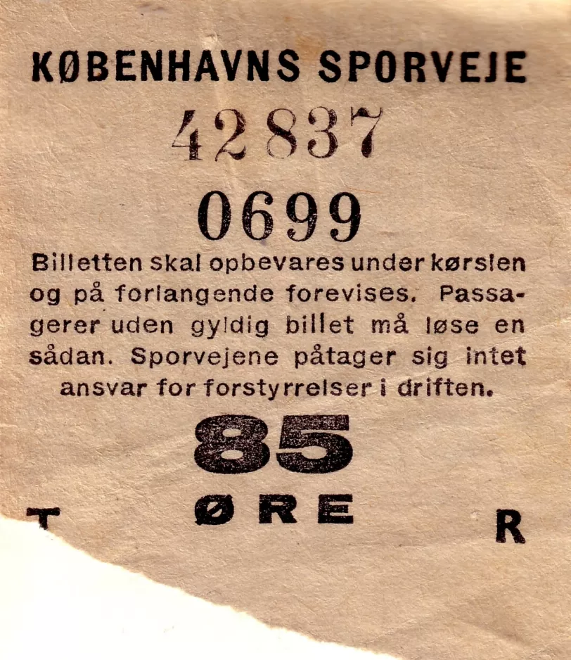 Ligeudbillet: Billetten skal opbevares under kørslen og på forlangende forevises
 (1964)