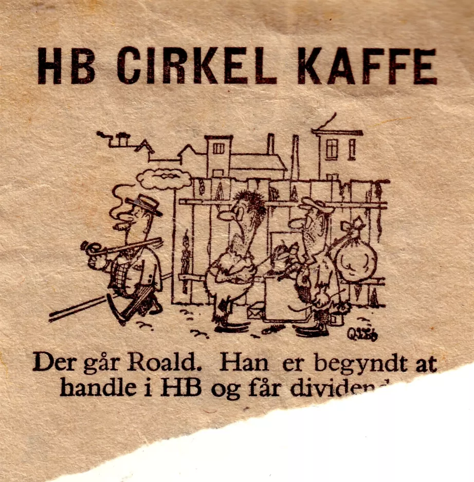 Ligeudbillet til Københavns Sporveje (KS), bagsiden Der går Roald (1964)