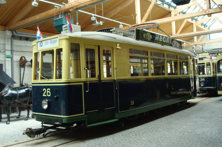 Luxembourg motorvogn 26 på Musée des Tramways et des Bus (2014)