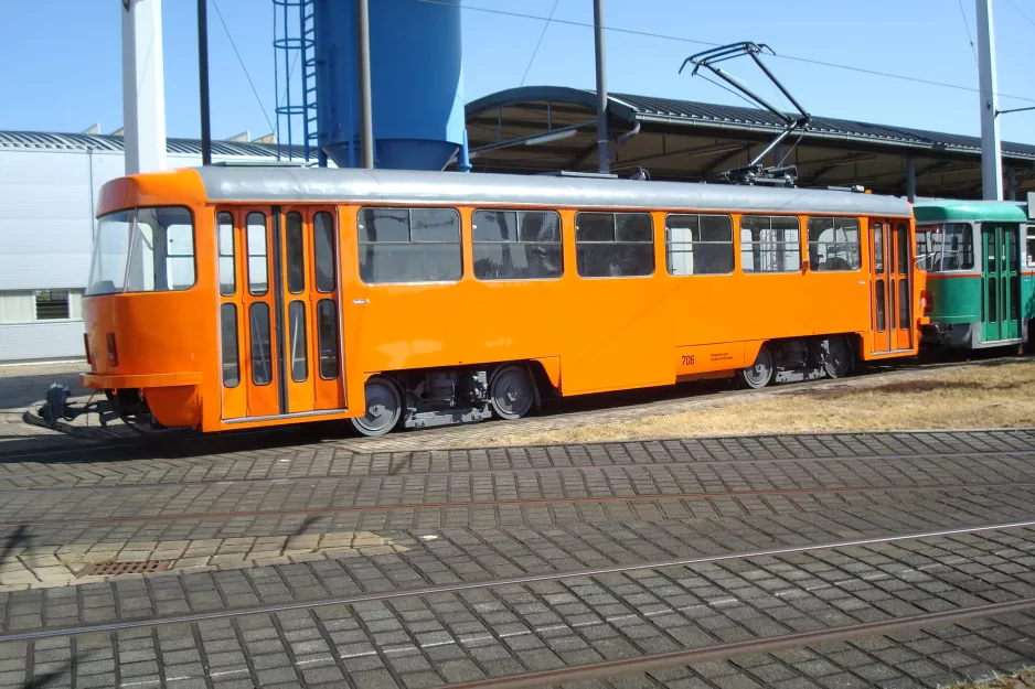 Magdeburg arbejdsvogn 706 ved remisen Westerhüsen (2015)