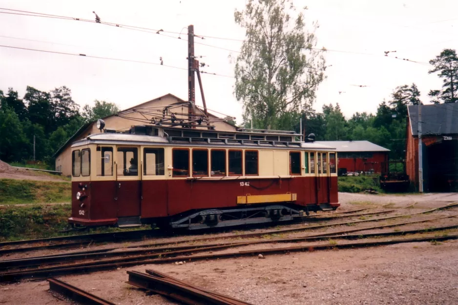 Malmköping arbejdsvogn 1342 ved Museispårvägen (1995)