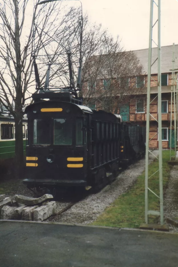 Malmø museumsvogn Koltåget 106 på opstillingssporet ved Teknikens och Sjöfartens Hus (1985)