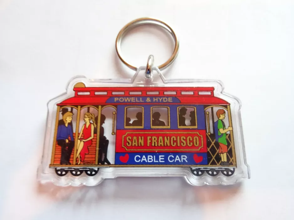 Nøglering: San Francisco kabelbane Powell-Hyde  Cable Car (2023)