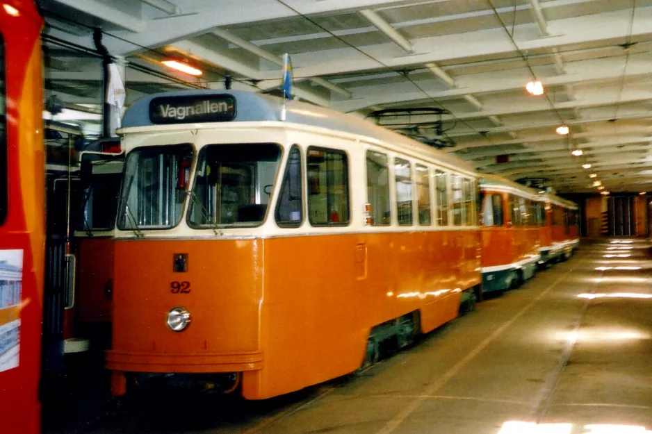 Norrköping museumsvogn 92 inde i remisen Stohagsgatan (2005)