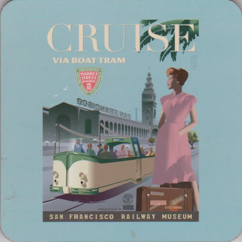 Ølbrik: San Francisco turistlinje F-Market & Wharves med motorvogn 228  Cruise via boat tram (2023)