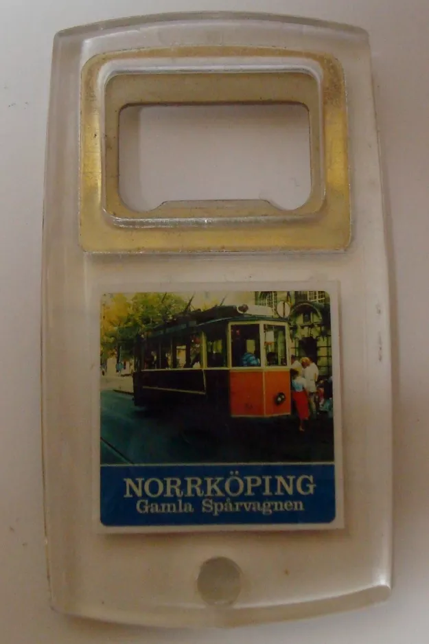 Øloplukker: Norrköping museumslinje 1 med motorvogn 16, forsiden (1995)