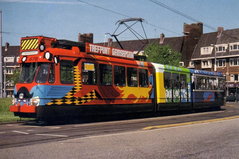 Postkort: Amsterdam ledvogn 678 på Flevoweg (1986)