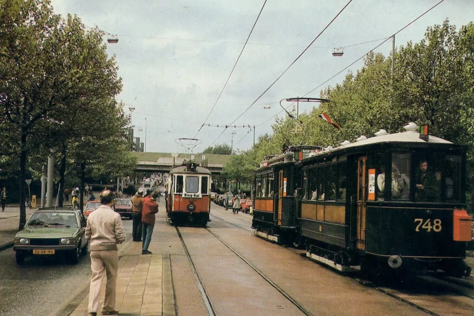 Postkort: Amsterdam motorvogn 4143 på Heemstedestraat (1981)