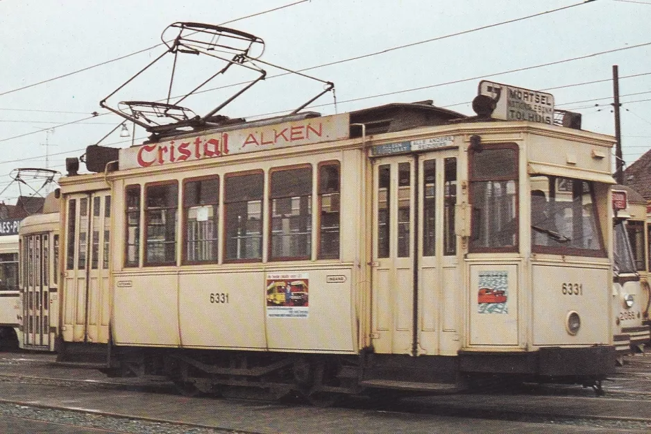 Postkort: Antwerpen motorvogn 6331 ved Diksmuidelaan (1970)