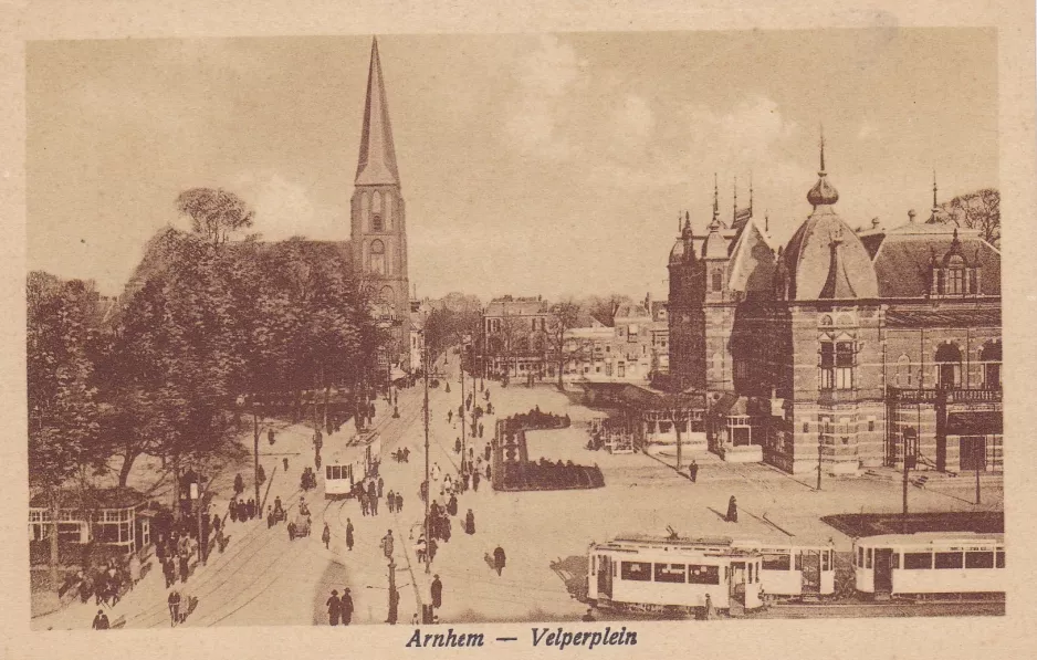 Postkort: Arnhem på Velperplein (1911)