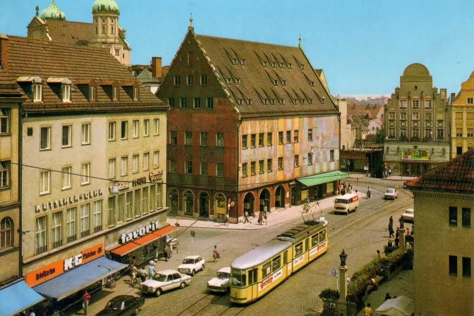 Postkort: Augsburg ved Weberhaus (1958)