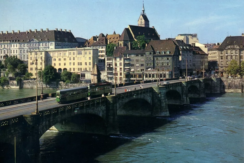 Postkort: Basel nær Rheingasse (1965)