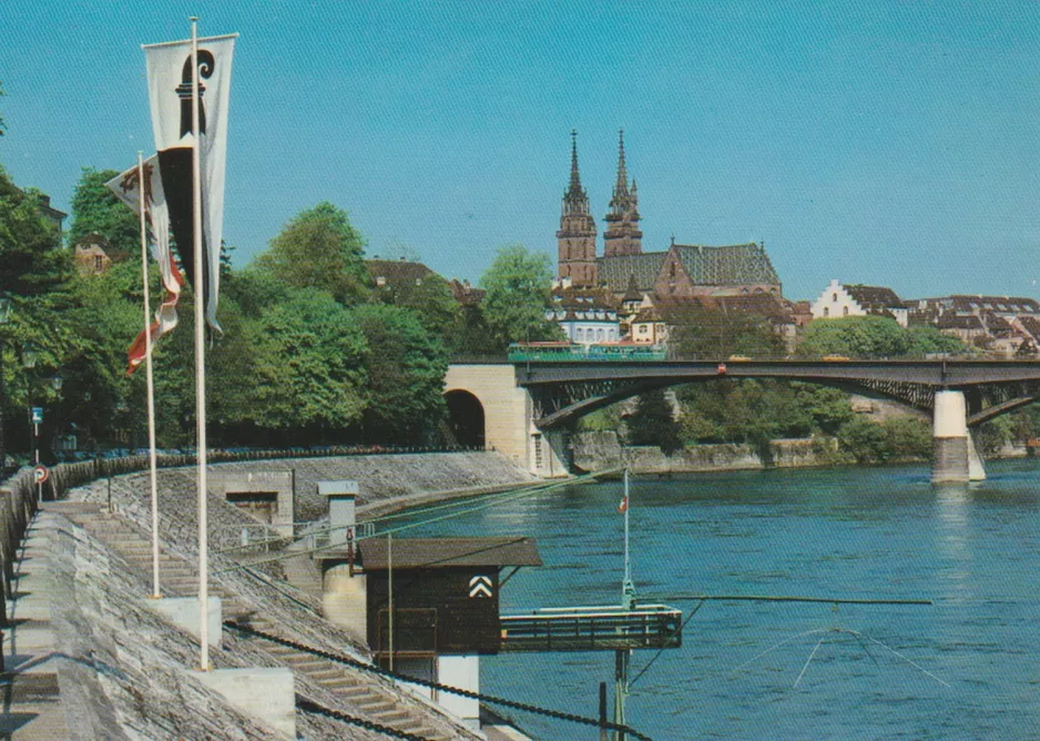 Postkort: Basel på Wettsteinbrücke (1971)