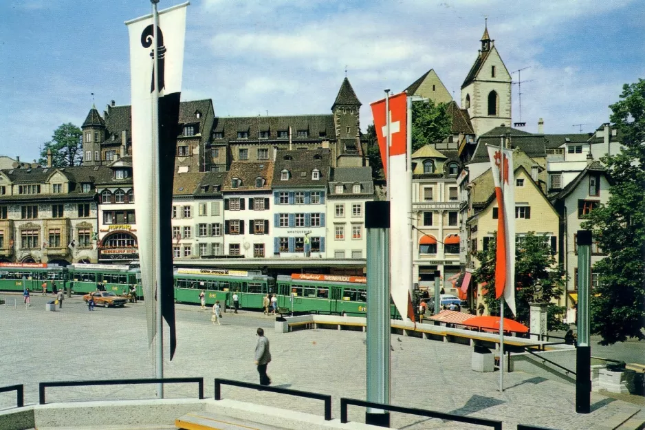 Postkort: Basel ved Barfüsserplatz (1975)