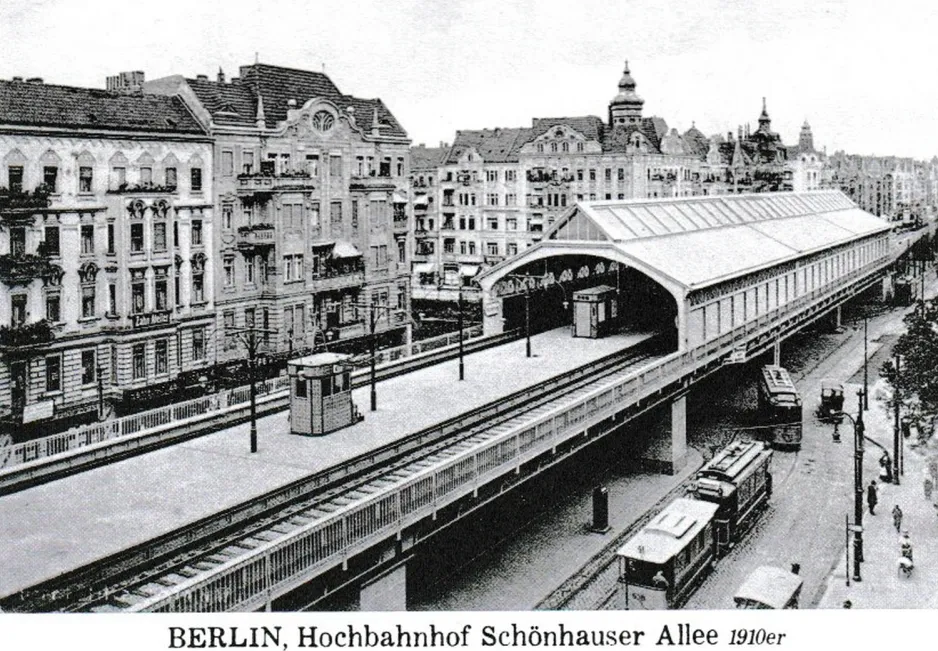 Postkort: Berlin ved S+U Schönhauser Allee (1913-1919)