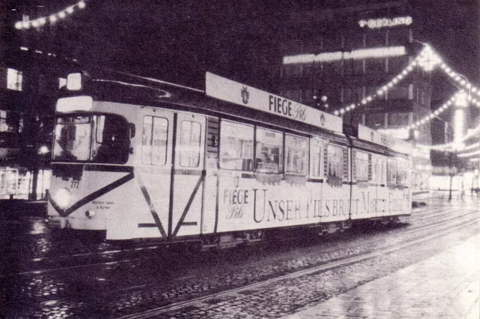 Postkort: Bochum ledvogn 272 på Witten, Berliner Straße (1988)