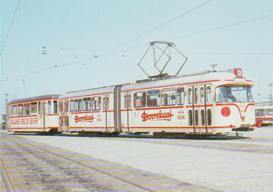 Postkort: Bremen ledvogn 442 ved BSAG - Zentrum (1965)