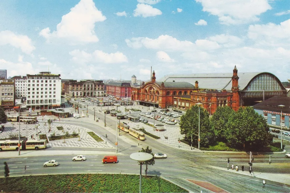 Postkort: Bremen på Hauptbahnhof (1960)