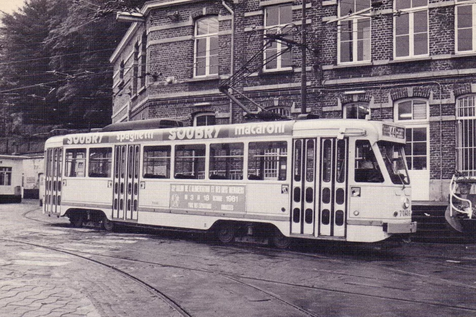 Postkort: Bruxelles motorvogn 7096 ved Woluwe / Tervurenlaan (1981)