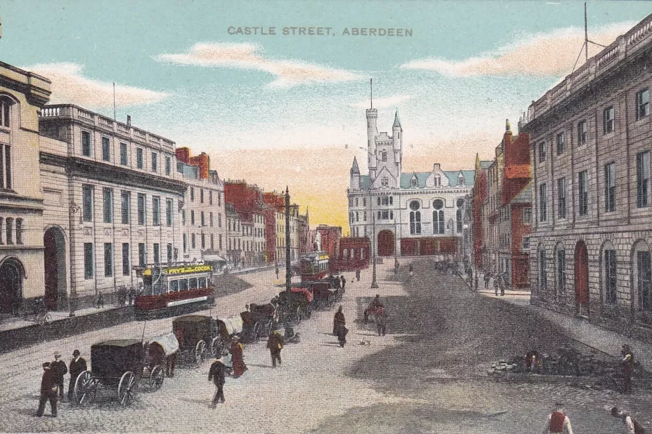 Postkort: Castle Street, Aberdeen (1900)