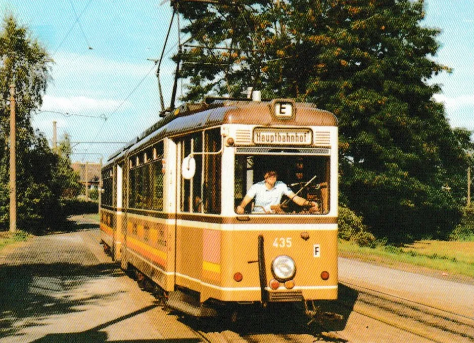 Postkort: Dortmund ledvogn 435 ved Schleife Brackel (1985)