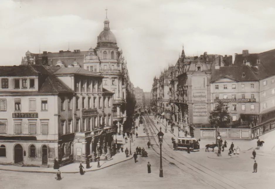 Postkort: Dresden ved Pirnaischer Platz (1908)