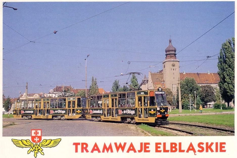 Postkort: Elbląg ekstralinje 1 på ulica Browarna (1990)