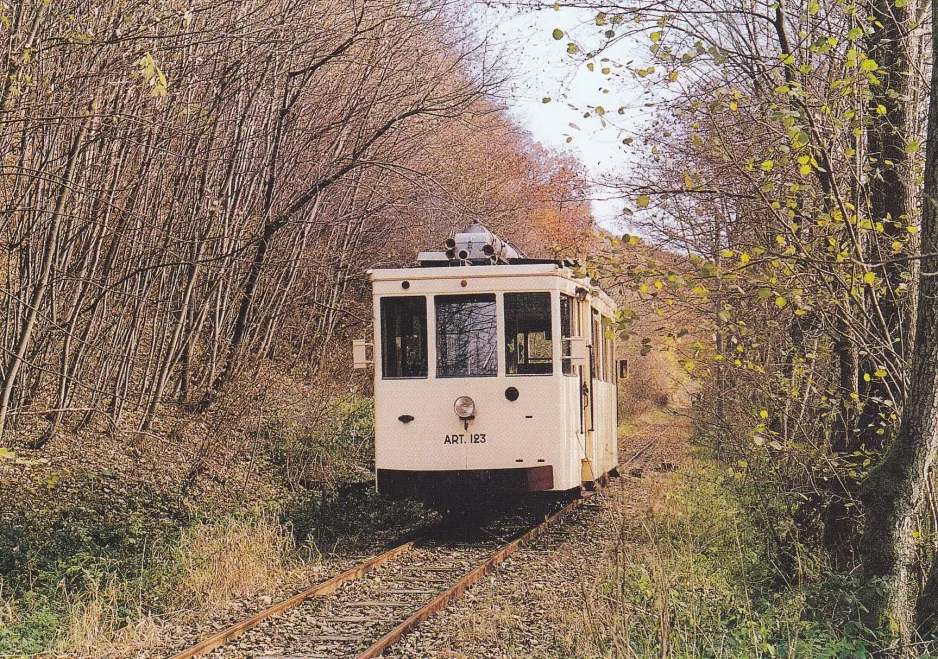 Postkort: Erezée med motorvogn ART. 123 nær Amonines et Dochamps (2010)