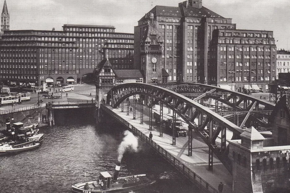 Postkort: Hamborg nær Hochhäuser (1925)