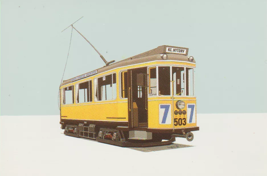 Postkort: København motorvogn 503  (1975)