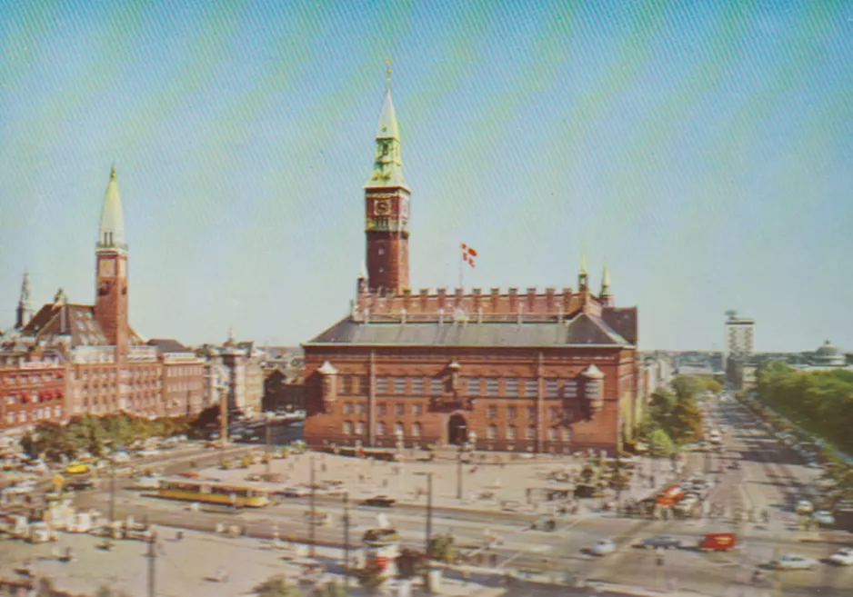 Postkort: København på Rådhuspladsen (1963)