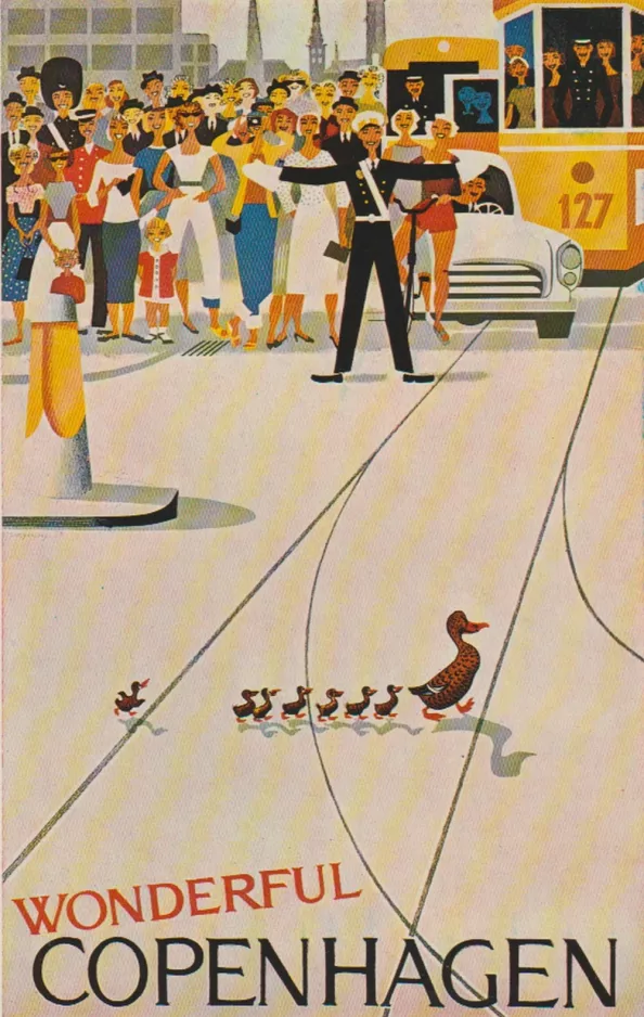 Postkort: København Wonderfuld Copenhagen (1957)