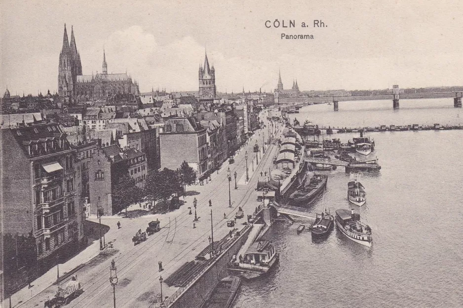 Postkort: Köln på Frankenwerft (1908)