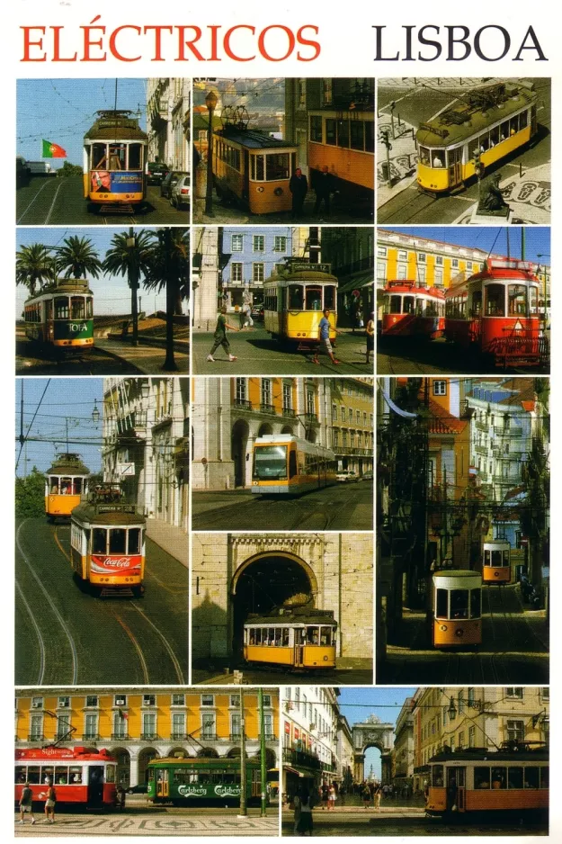 Postkort: Lissabon sporvognslinje 12E i Lissabon (2000)