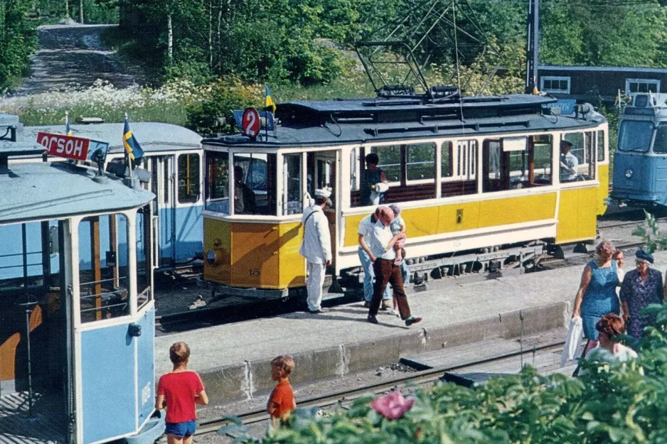 Postkort: Malmköping museumslinje med motorvogn 186 ved Malmköping (1980)