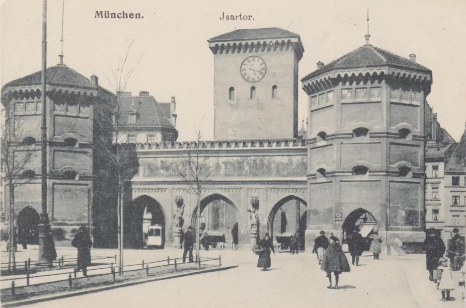 Postkort: München inde i Isartor (1912)