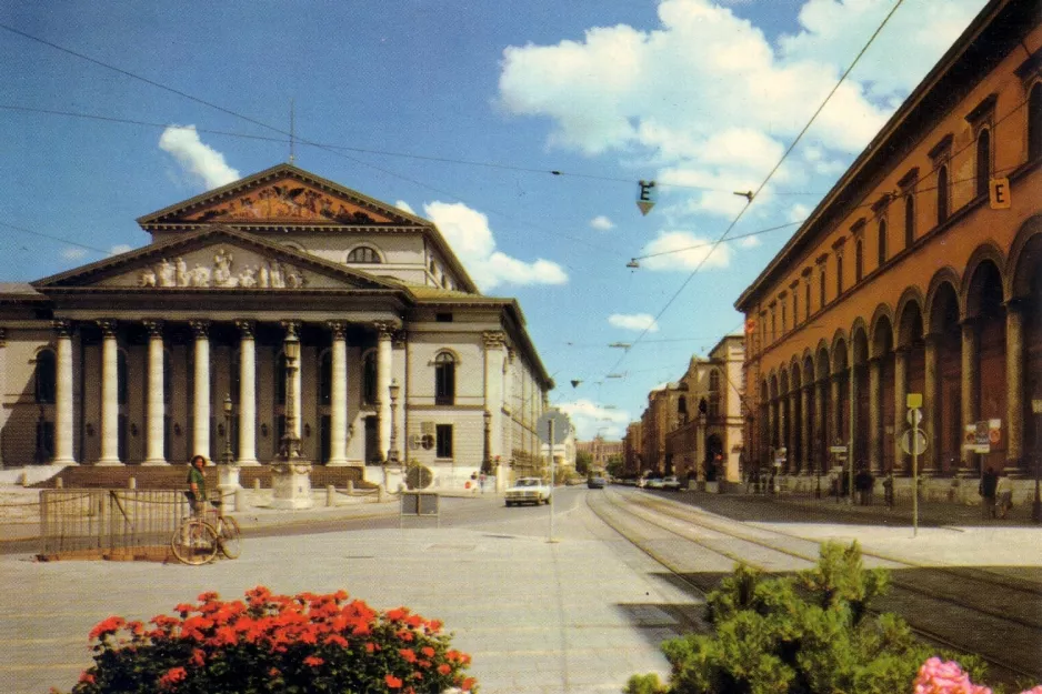 Postkort: München på Maximilianstraße (1970)