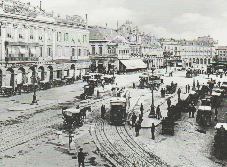 Postkort: Nice på place Masséna (1900)