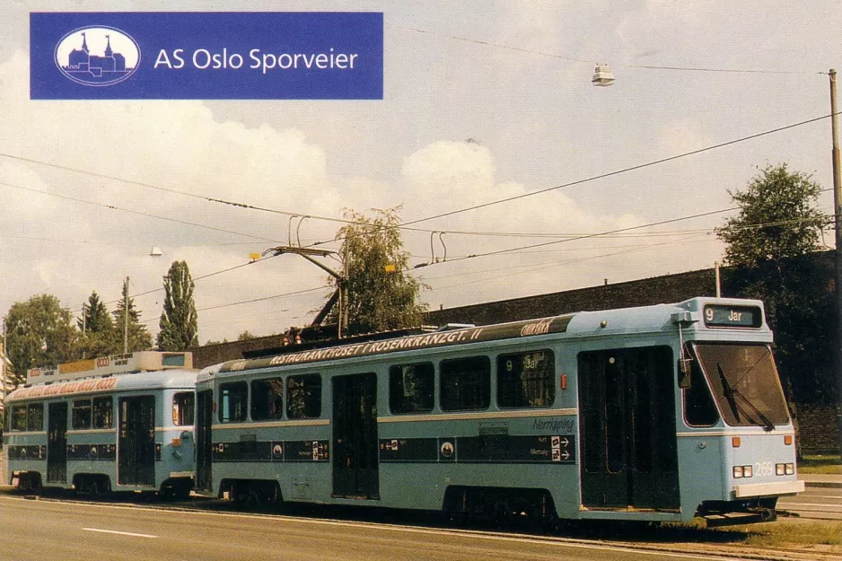 Postkort: Oslo motorvogn 269 ved Holten (1988)