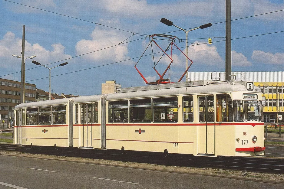 Postkort: Potsdam Themenfahrten med ledvogn 177 på Am Kanal (1999)